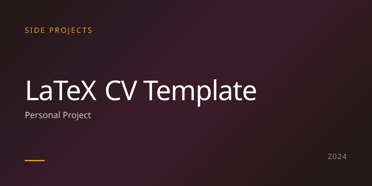 LaTeX CV Template banner