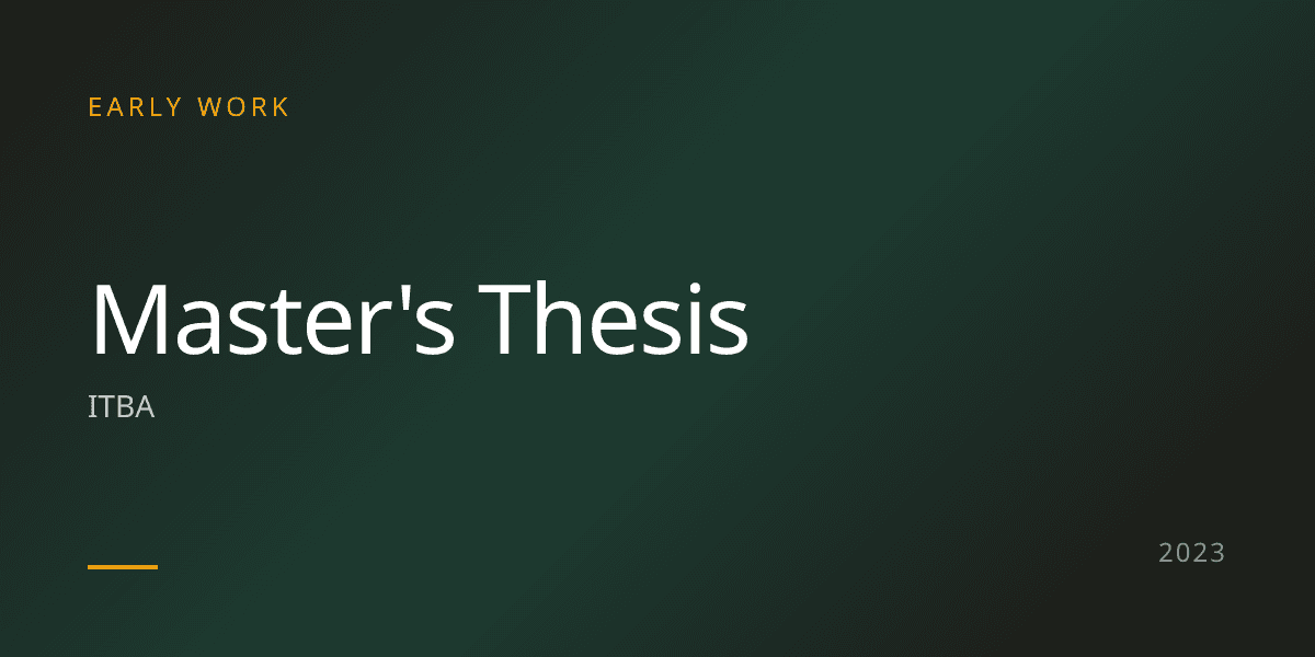 Master's Thesis banner