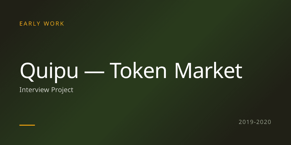 Quipu — Token Market banner