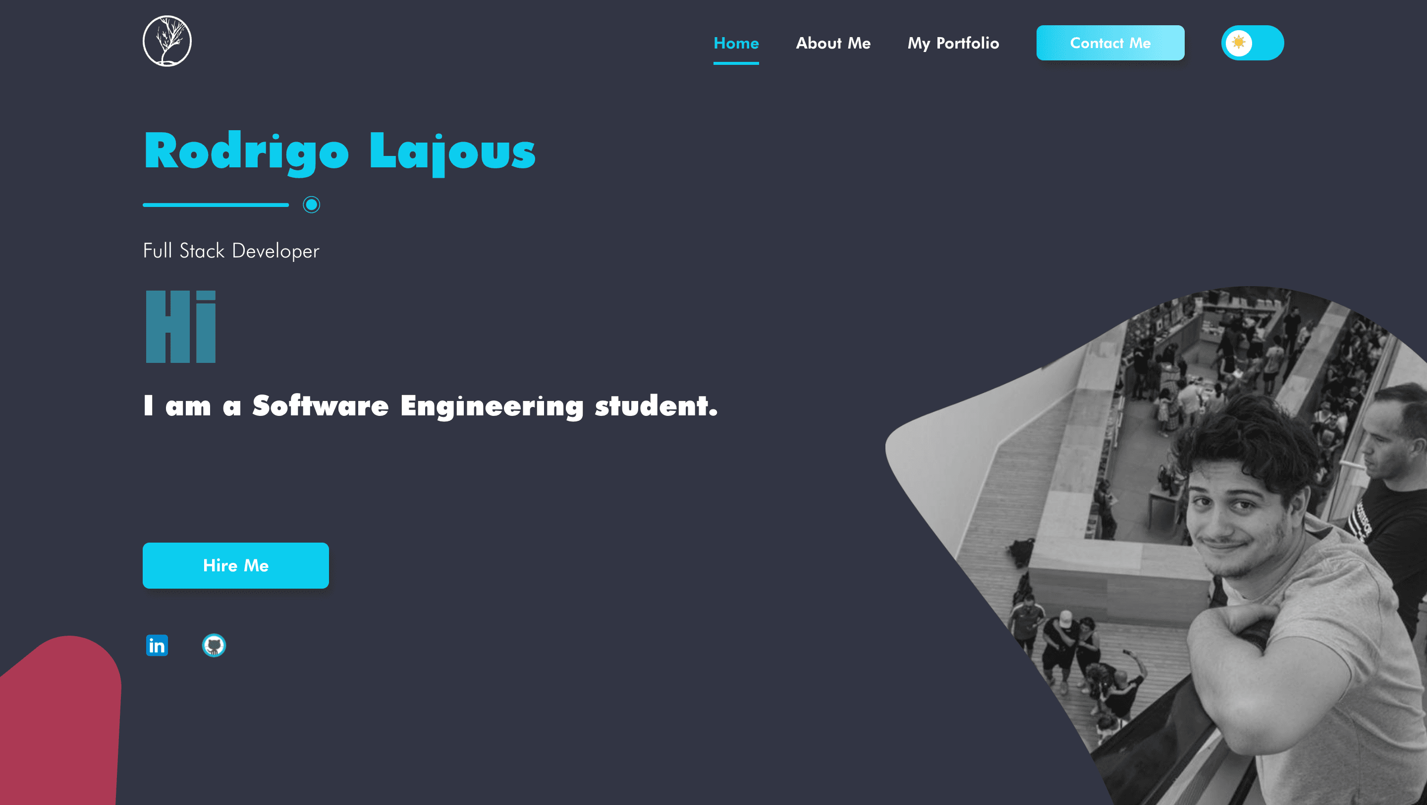 Personal Website banner